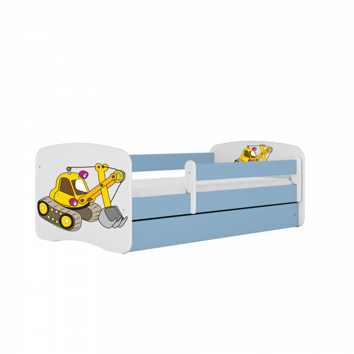 Patut baieti cu desen excavator Babydream 140/160/180 cm, MDF diverse culori [3]