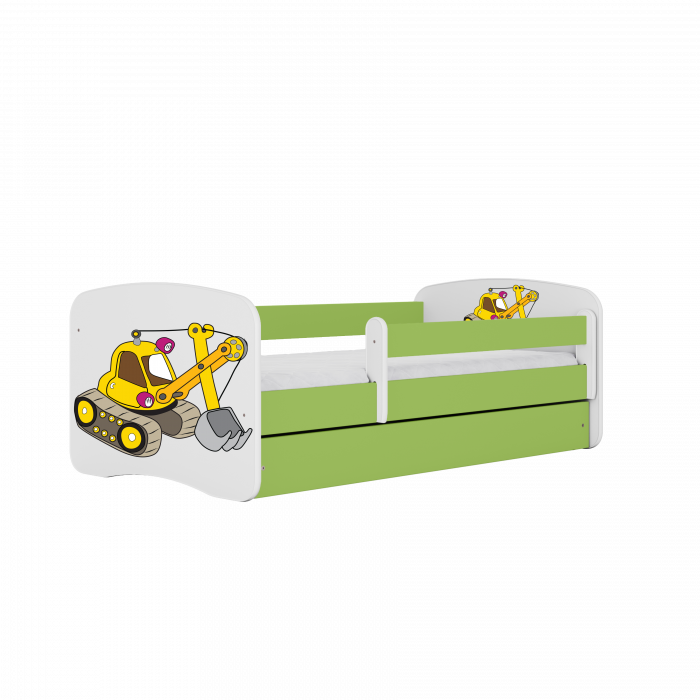 Patut baieti cu desen excavator Babydream 140/160/180 cm, MDF diverse culori [3]