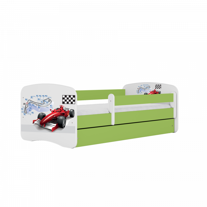 Patut baieti cu desen formula 1 Babydream 140/160/180 cm, MDF diverse culori [3]
