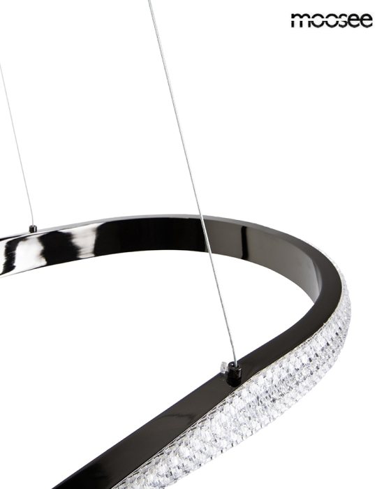 Pendul Anillo 120x35x7 cm, Metal și Aluminiu Negru Crom - Moosee [3]