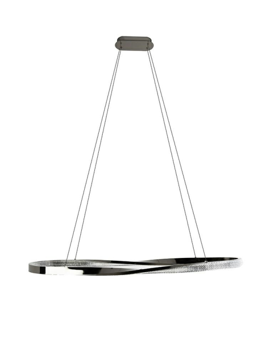 Pendul Anillo 120x35x7 cm, Metal și Aluminiu Negru Crom - Moosee [6]