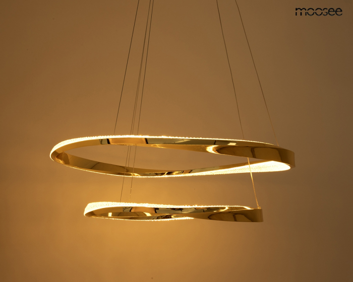 Pendul Anillo 2 80x40x28 cm, Metal și Aluminiu Auriu - Moosee [2]