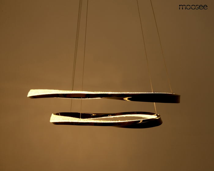 Pendul Anillo 2 80x40x28 cm, Metal și Aluminiu Crom - Moosee [2]