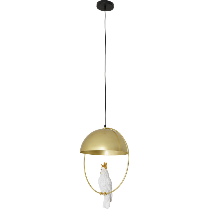 Pendul Animal Cockatoo 44x35x156 cm, Oțel Zincat și Cromat și Rășină Sintetică (Poliresină) Alb - Kare Design [7]