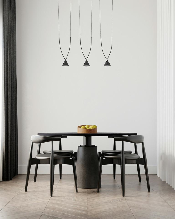 Pendul Atlas 3 110x8,5x240 cm, Aluminiu și Metal Negru - Moosee [8]
