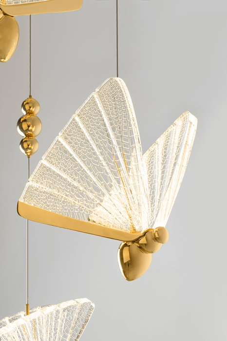 Pendul Butterfly Disc 5 45x45x240 cm, Auriu - Moosee [6]