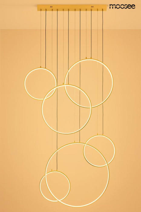 Pendul Circulo Six 105x8x275 cm, Metal Auriu - Moosee [5]