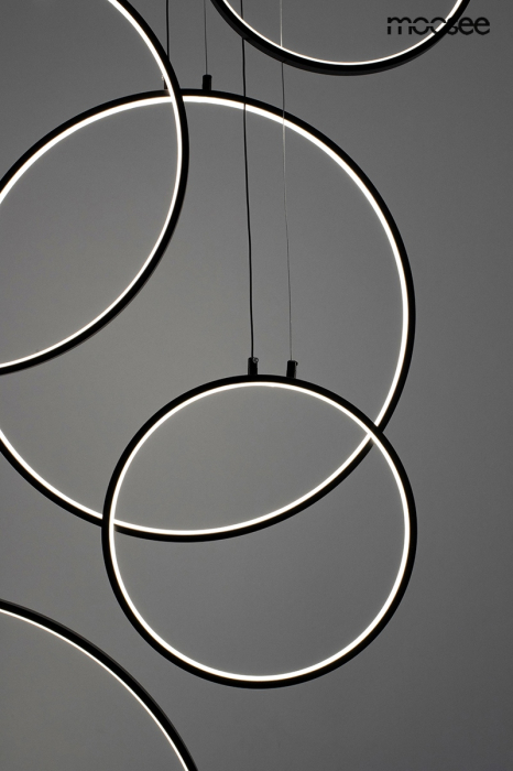 Pendul Circulo Six 105x8x275 cm, Metal și Aluminiu Negru - Moosee [4]