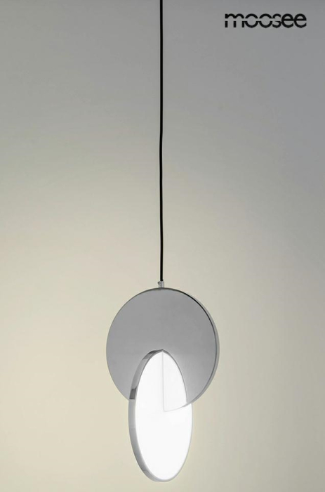 Pendul Disco 25x25x240 cm, Oțel Lustruit Argintiu Cromat - Moosee [7]