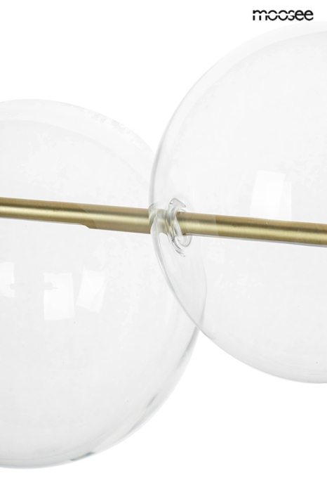 Pendul Echo 140 145x25x265 cm, Metal și Sticlă Transparentă Auriu - Moosee [2]