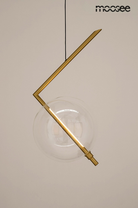 Pendul Echo 31x25x240 cm, Sticlă și Metal Auriu Satinat - Moosee [2]