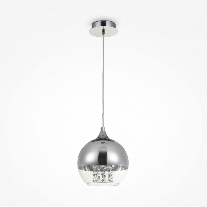 Pendul Fermi P140-PL-110-1-N, 1xE27, nichel+transparent, IP20, Maytoni [1]
