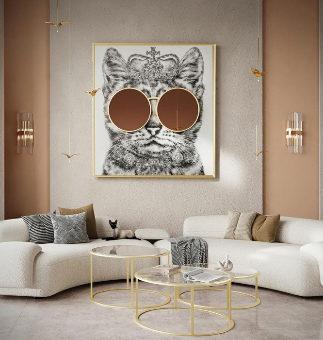 Pendul Gavi A 31x8x280 cm, Oțel și Acril Auriu - Moosee [9]