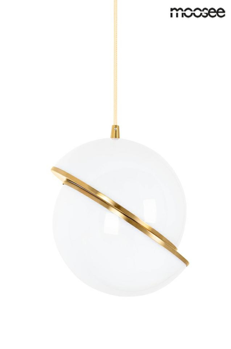 Pendul Globe 20x20x220 cm, Metal și Acril Auriu Periat Metal - Moosee [2]