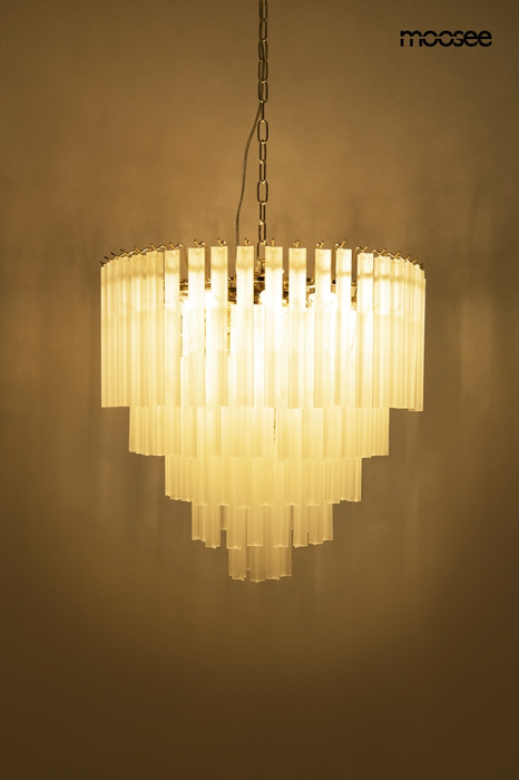 Pendul Gordon 60x60x255,5 cm, Oțel și Sticlă Auriu - Moosee [6]