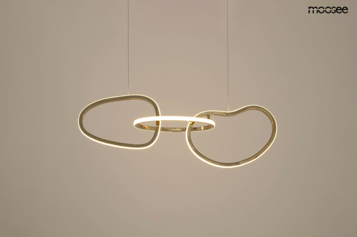 Pendul Jazz 3 80x31x210 cm, Oțel Auriu - Moosee [2]