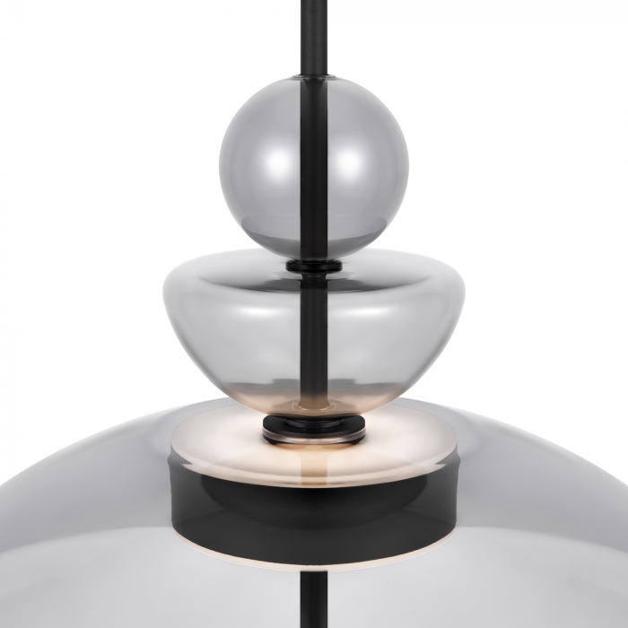 Pendul LED Bangkok MOD185PL-L11B3K3, 12W, 1200lm, lumina calda, IP20, negru+fumuriu, Maytoni [2]