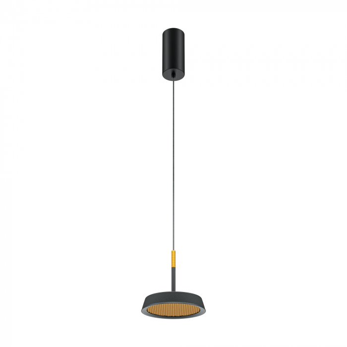 Pendul LED Ei MOD041PL-L15GB3K, 12W, 650lm, lumina calda, IP20, negru+auriu, Maytoni [1]