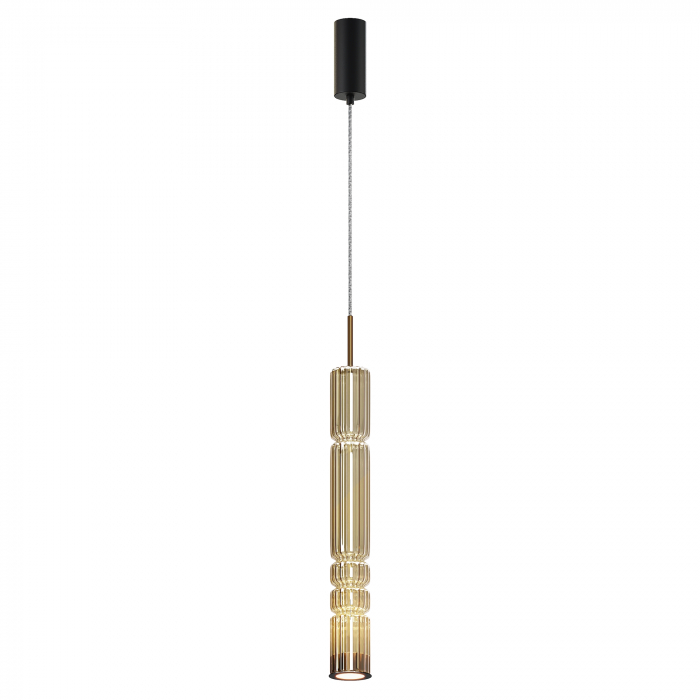 Pendul LED Ordo MOD272PL-L12BS3K, 8W, 920lm, lumina calda, IP20, negru+cognac, Maytoni [1]