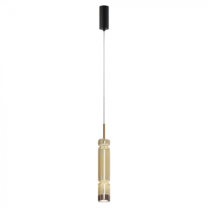 Pendul LED Ordo MOD272PL-L12BS3K1, 8W, 920lm, lumina calda, IP20, negru+cognac, Maytoni [1]