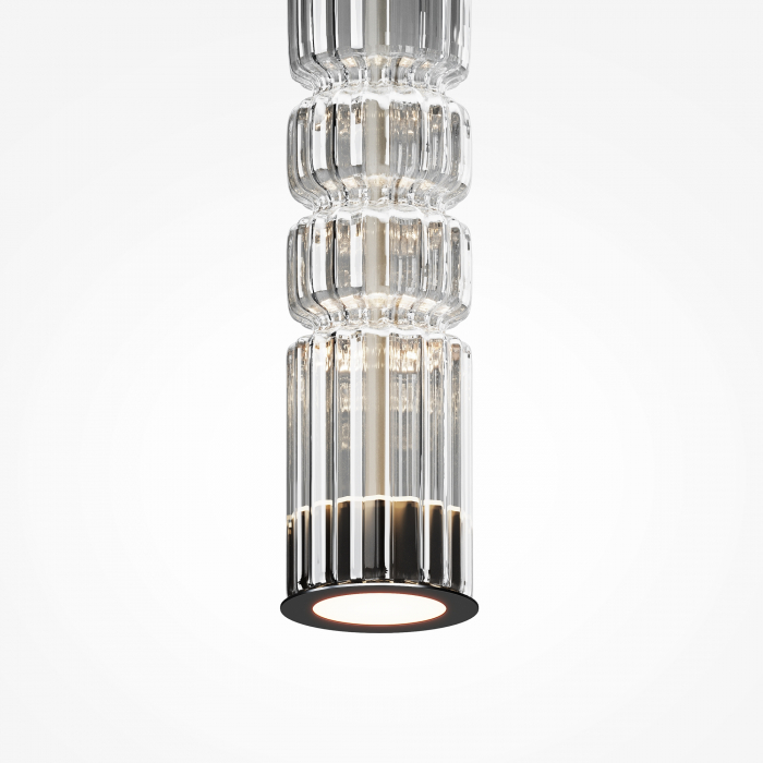 Pendul LED Ordo MOD272PL-L12CH3K, 8W, 920lm, lumina calda, IP20, crom+transparent, Maytoni [2]