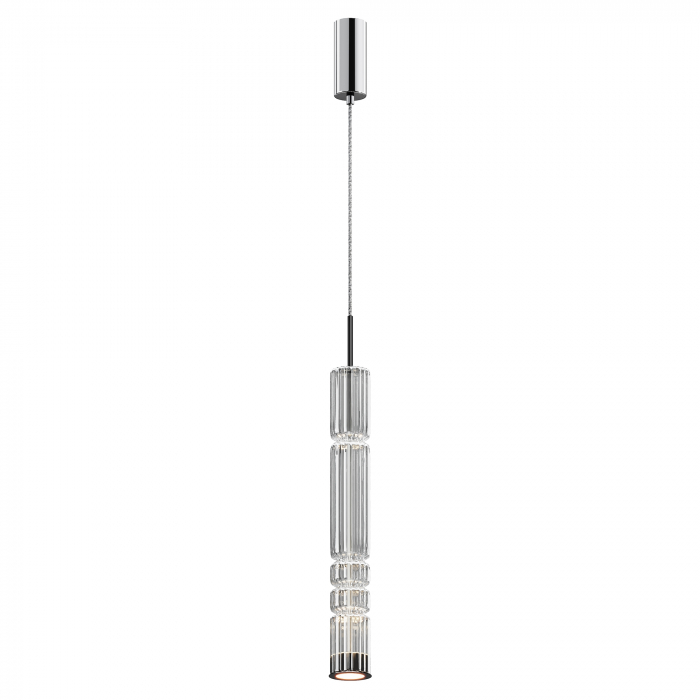 Pendul LED Ordo MOD272PL-L12CH3K, 8W, 920lm, lumina calda, IP20, crom+transparent, Maytoni [1]