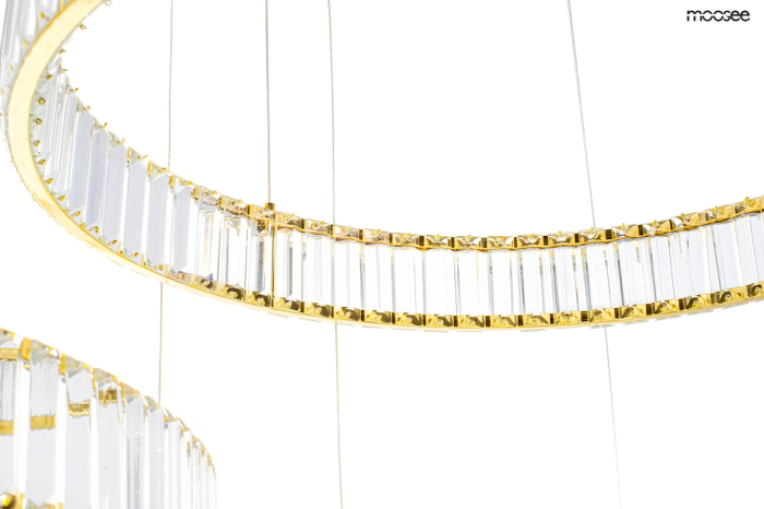 Pendul Liberty 3B 190x120x158 cm, Sticlă Cristal Auriu - Moosee [4]