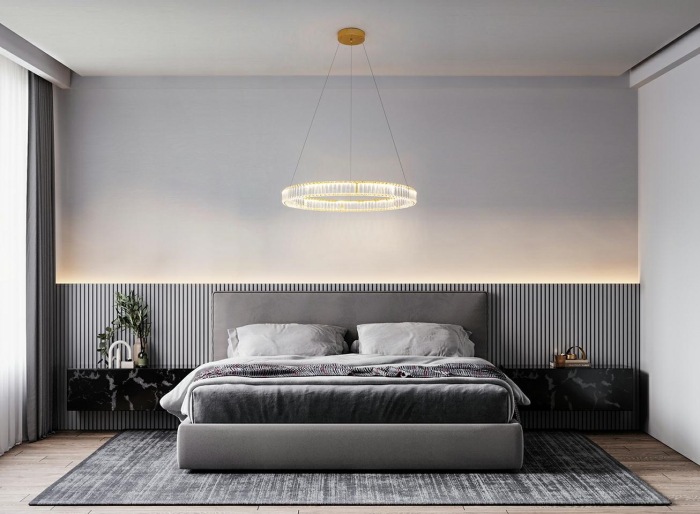 Pendul Liberty 60 61,5x61,5x257 cm, Sticlă Cristalină Auriu - Moosee [9]