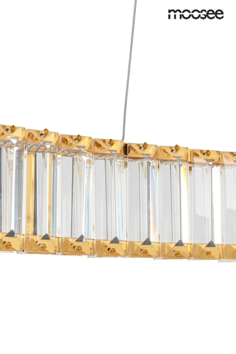 Pendul Liberty Triples 81,5x81,5x262 cm, Sticlă Cristalină Auriu - Moosee [6]