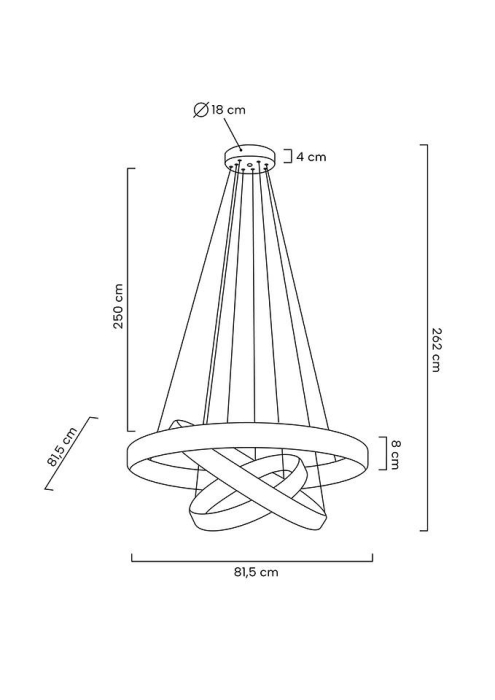 Pendul Liberty Triples 81,5x81,5x262 cm, Sticlă Cristalină Auriu - Moosee [16]