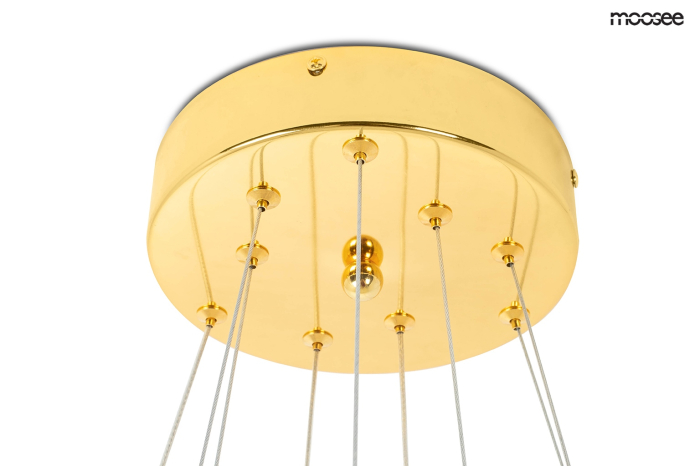 Pendul Liberty Triples 81,5x81,5x262 cm, Sticlă Cristalină Auriu - Moosee [11]