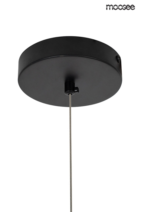 Pendul Lineal 130x13x212 cm, Oțel și Acril și Sticlă Negru - Moosee [7]