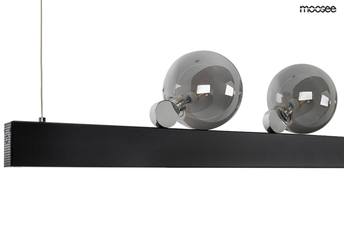 Pendul Lineal 130x13x212 cm, Oțel și Acril și Sticlă Negru - Moosee [2]