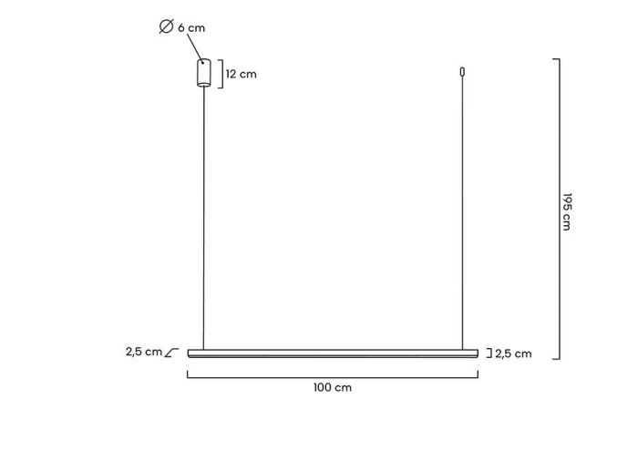 Pendul Linus 100x6x195 cm, Auriu - Moosee [11]
