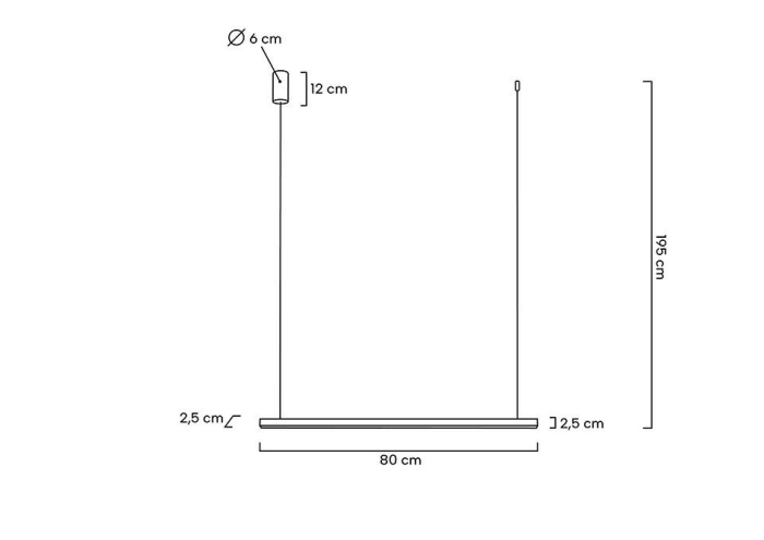 Pendul Linus 80x6x195 cm, Oțel și Aluminiu Auriu Efect Ombre - Moosee [2]