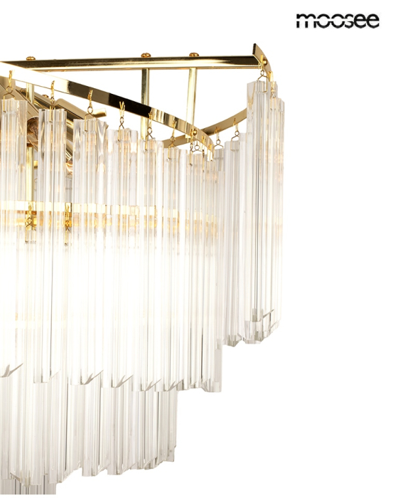 Pendul Luma 60x60x45 cm, Metal și Cristal Auriu - Moosee [4]