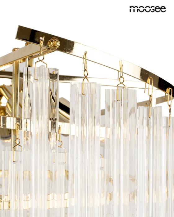 Pendul Luma 60x60x45 cm, Metal și Cristal Auriu - Moosee [3]