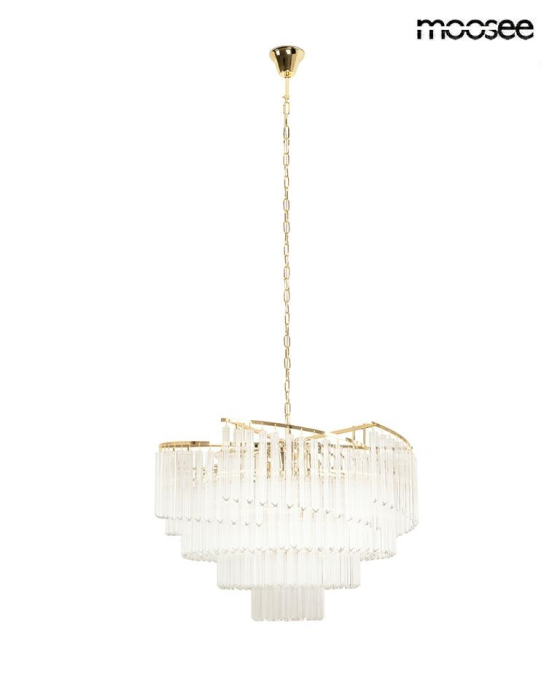 Pendul Luma 80x80x45 cm, Metal și Cristal Auriu - Moosee [5]