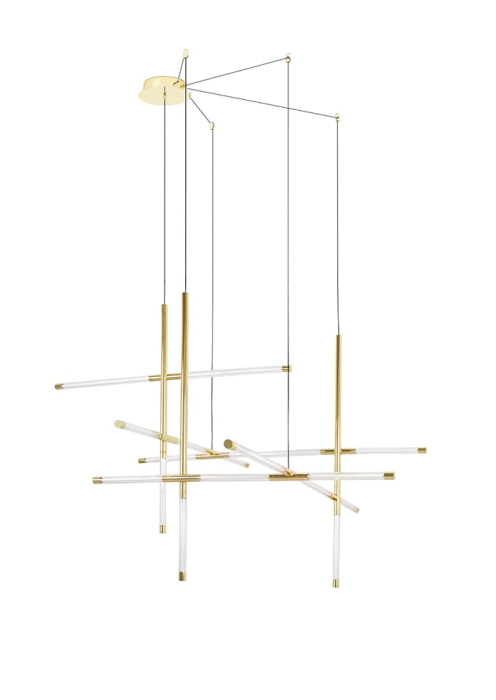 Pendul Mikado M 145x145x250 cm, ["Metal" și "Acril"] Auriu - Moosee [3]
