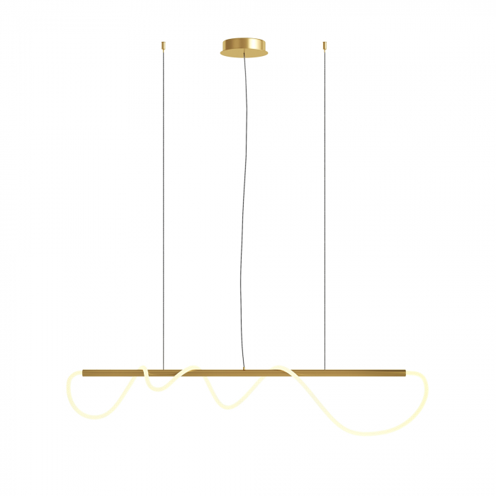 Lustra LED Tau MOD166PL-L30G3K, 30W, 1250lm, lumina calda, IP20, aurie, Maytoni [1]