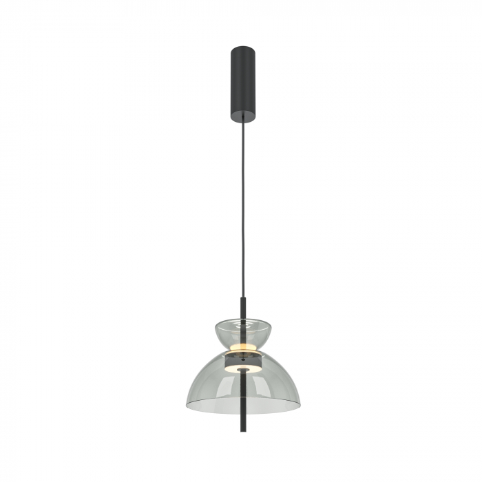 Pendul LED Bangkok MOD185PL-L11B3K2, 12W, 1200lm, lumina calda, IP20, negru+fumuriu, Maytoni [1]