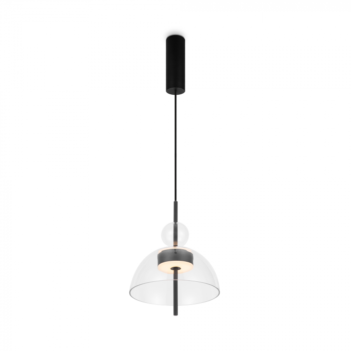 Pendul LED Bangkok MOD185PL-L6B3K1, 12W, 1200lm, lumina calda, IP20, negru+fumuriu, Maytoni [1]