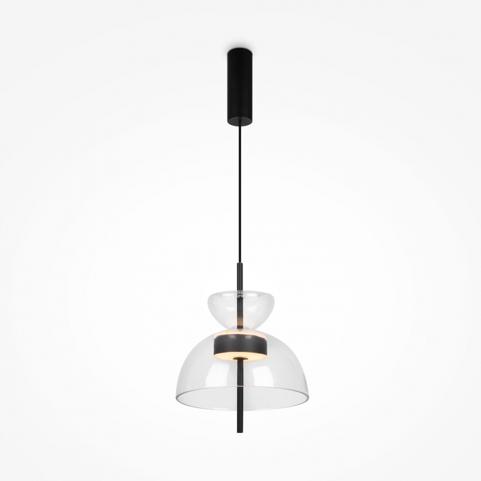 Pendul LED Bangkok MOD185PL-L6B3K2, 12W, 1200lm, lumina calda, IP20, negru+fumuriu, Maytoni [1]
