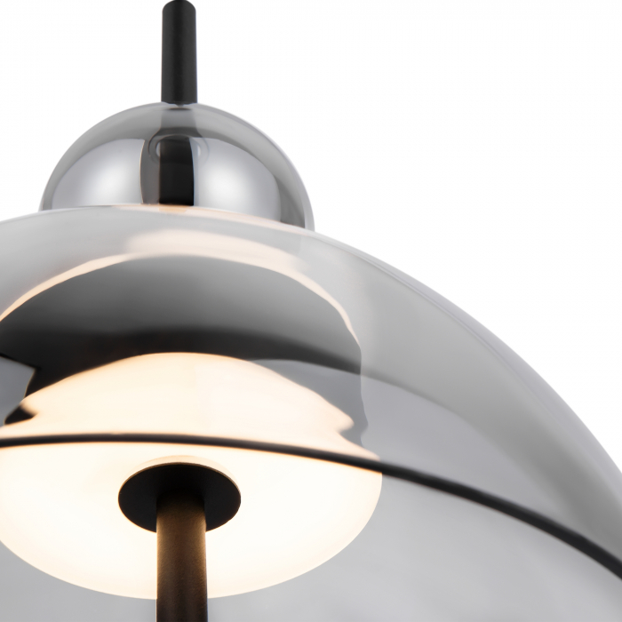 Pendul LED Bangkok MOD185PL-L6B3K4, 12W, 1200lm, lumina calda, IP20, negru+fumuriu, Maytoni [4]