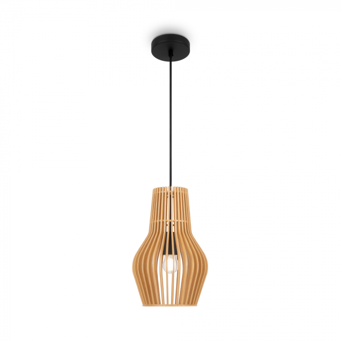 Pendul Roots MOD191PL-01W, 1xE27, negru+bej, IP20, Maytoni [1]