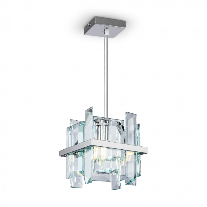 Lustra Cerezo MOD201PL-01N, 1xE14, crom+transparenta, IP20, Maytoni [3]