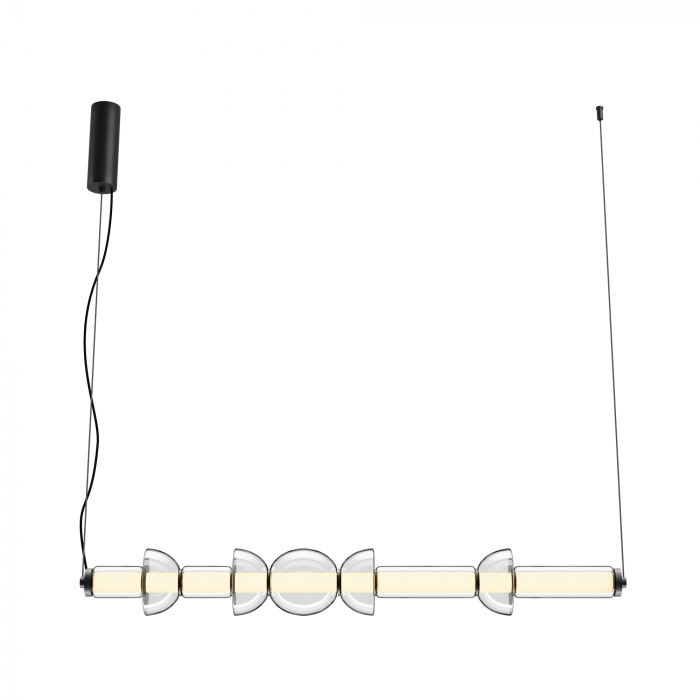 Lustra LED Cosmo MOD210PL-L39B3K, 39W, 4800lm, lumina calda, IP20, neagra+transparenta, Maytoni [2]