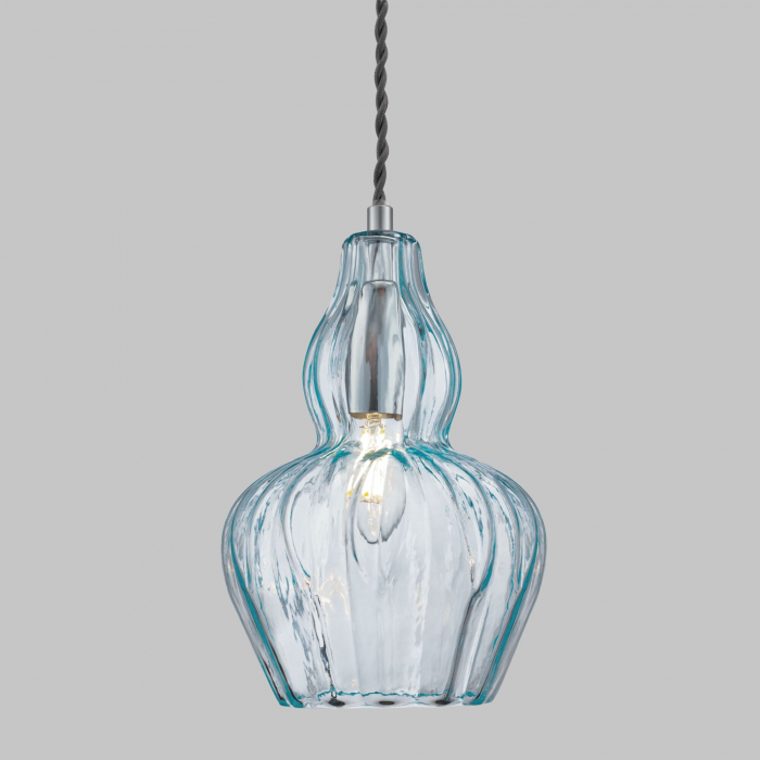 Pendul Eustoma MOD238-PL-01-BL, 1xE14, nichel+albastru, IP20, Maytoni [3]
