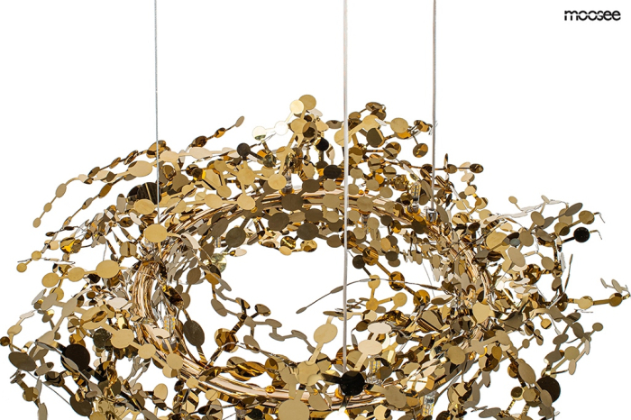 Pendul Monete 60x60x205 cm, Oțel Auriu - Moosee [7]