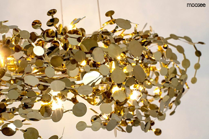 Pendul Monete 60x60x205 cm, Oțel Auriu - Moosee [4]